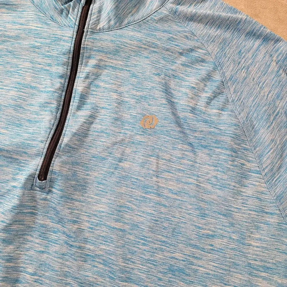 SB Tech Cool Play Mock Neck Blue 1/4 Zip‎ Pull Over Sweater Mens Sz 3XL